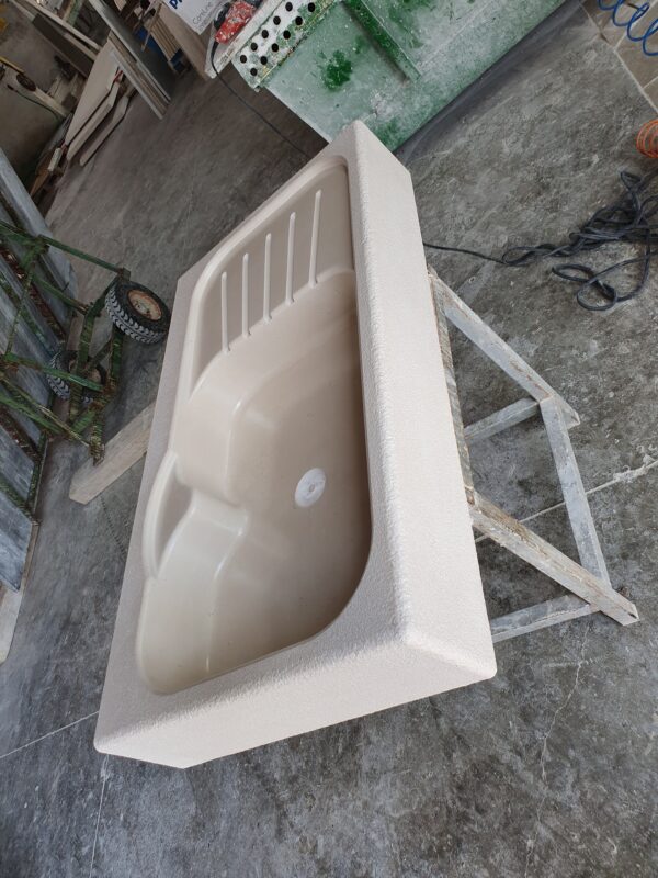 Lavello in marmo e pietra per cucina Modello 1 fonte e sgocciolatoio