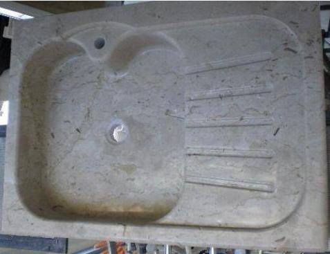 Lavello in marmo e pietra per cucina Modello 1 fonte e sgocciolatoio