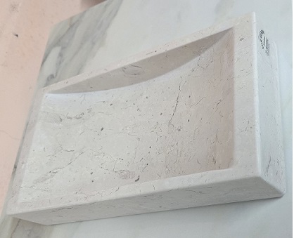 Vassoio per il pagamento contante in pietra di apricena, Vassoio per monete